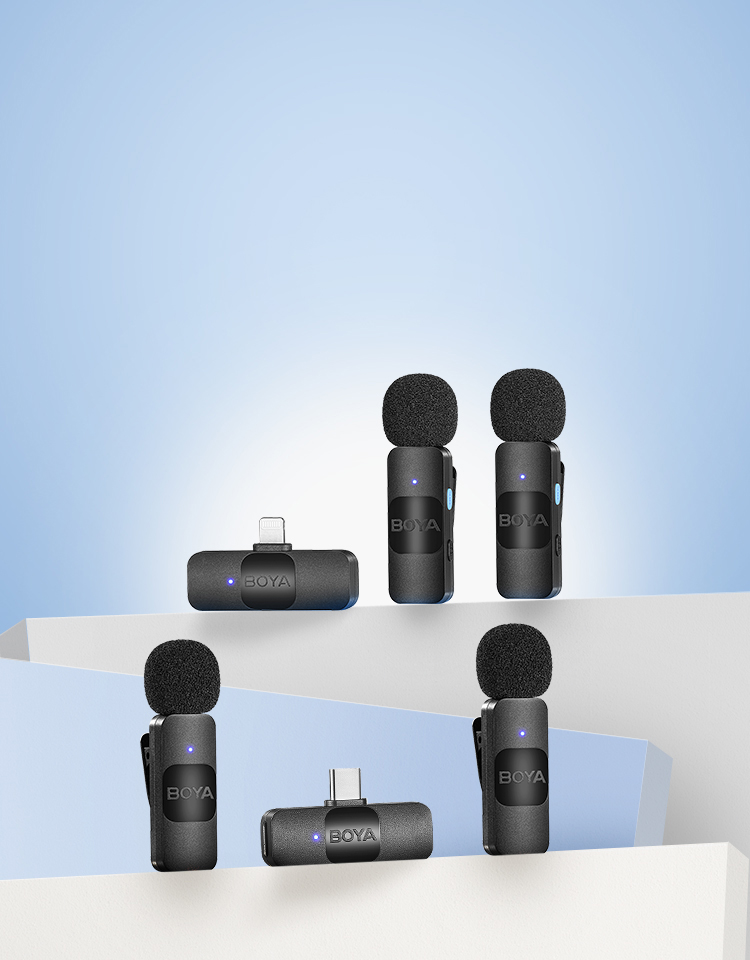 BOYA BY-WM3 Wireless Microphone System Mini Lapel Mic for DSLR Camera  Smartphone