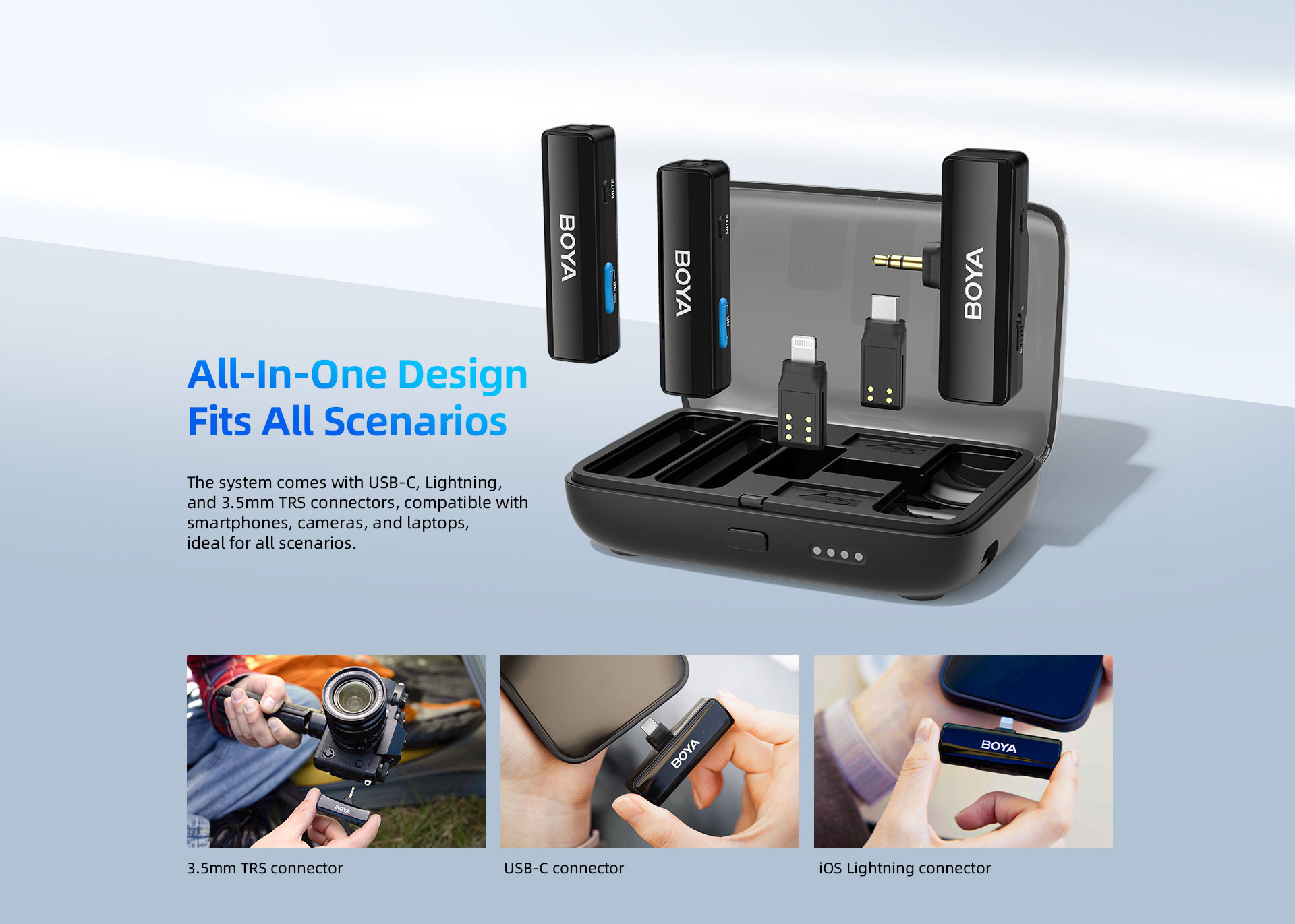 BOYA LINK All in one Design Wireless Microphone System BOYA